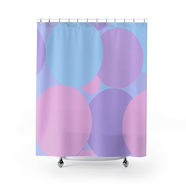 Pastel Purple and Mauve Patches Shower Curtains, 71" x 74"
