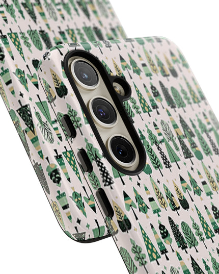 Mini Vintage Green Trees Samsung Galaxy S24 Plus Tough Cases