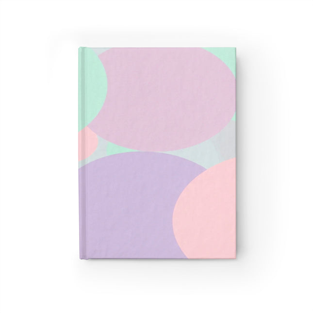 Pastel Peach and Soft Green Patches 5" x 7" Journal - 128 Ruled Line pages