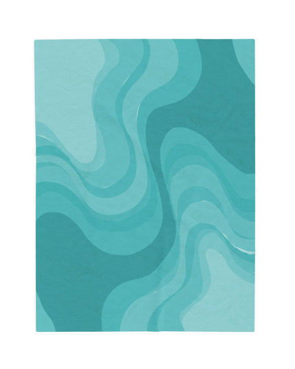 Tif Green Wavey Velveteen Plush Blanket, 30" x 40"