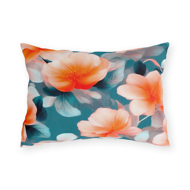Orange Blossom Floral Bunch Outdoor Pillow, 20" x 14"