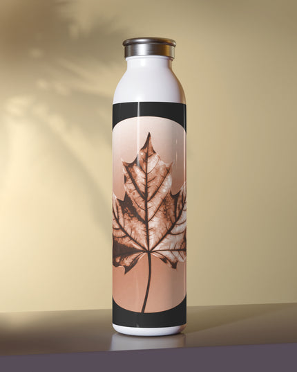 Soft Maple Leaf Slim Water Bottle, 20 oz White