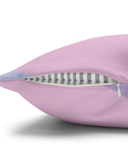 Pastel Purple and Mauve Patches Spun Polyester Square Pillowcase, 14" x 14"