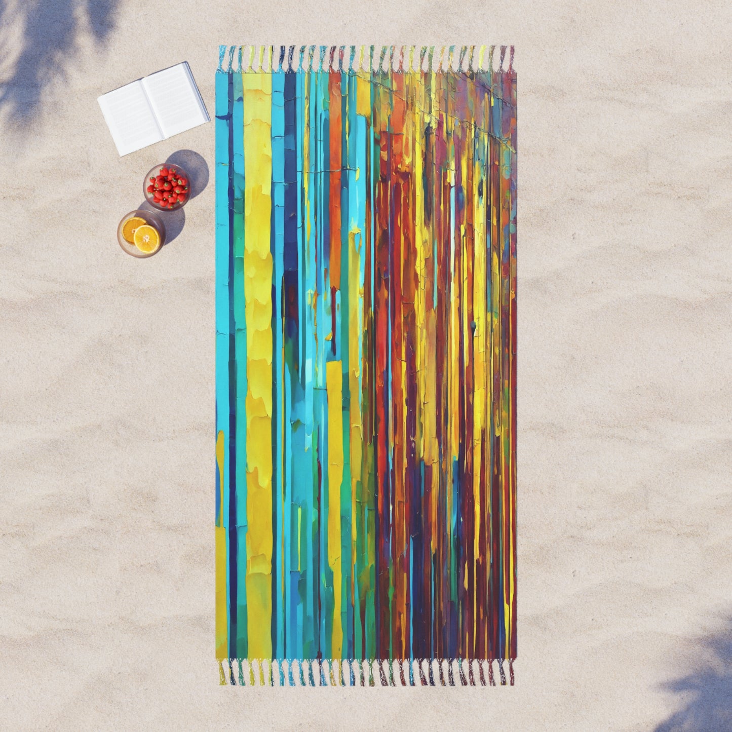 Striped Alpha 38" × 81" Boho Beach Cloth