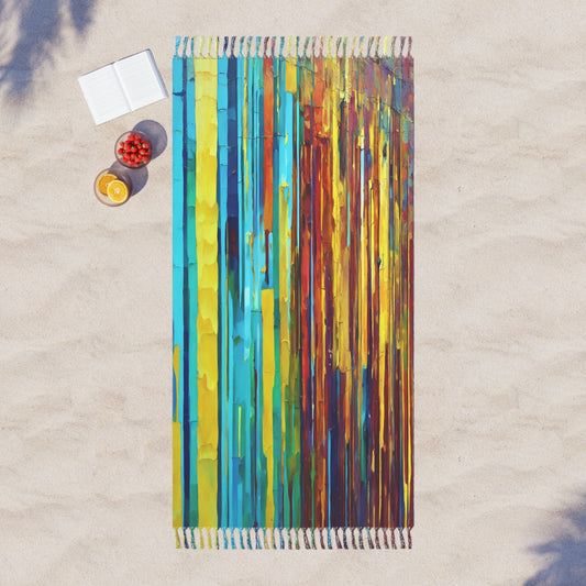 Striped Alpha 38" × 81" Boho Beach Cloth