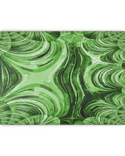 Uzi Spiral Mint Pastel 11" x 15" Glass Cutting Board