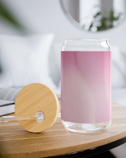 Pink Blush Fade Sipper Glass, 16oz