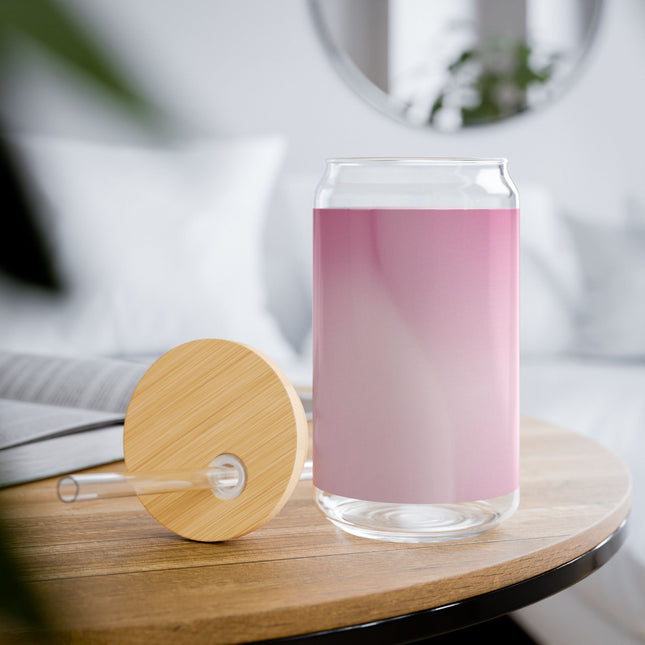Pink Blush Fade Sipper Glass, 16oz