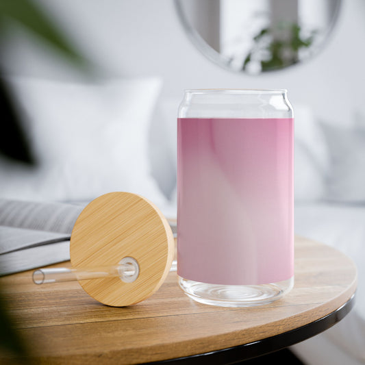 Pink Blush Fade Sipper Glass, 16oz