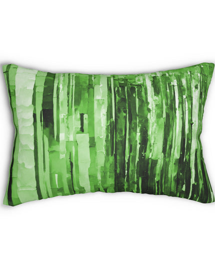 Striped Mint Pastel Spun Polyester Lumbar Pillow, 20" x 14"