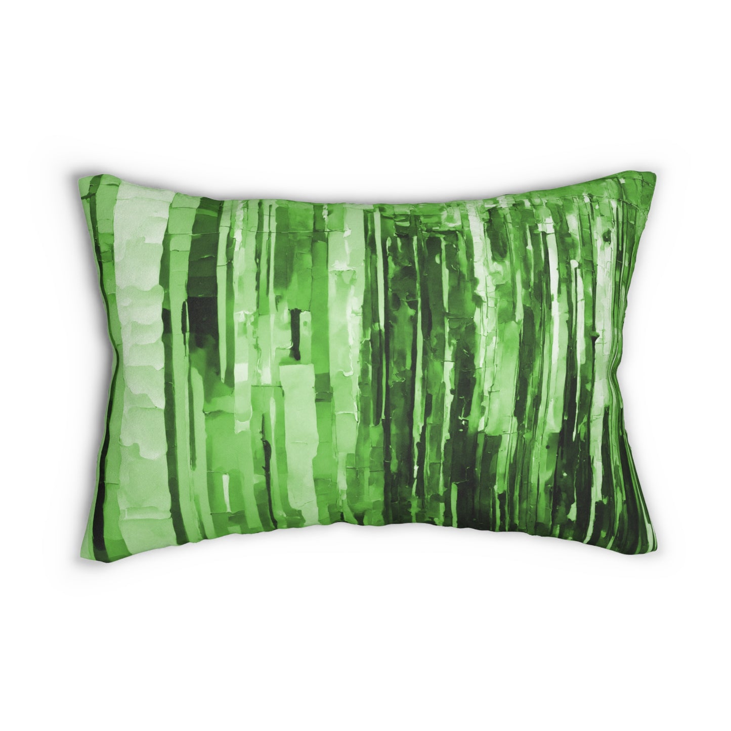 Striped Mint Pastel Spun Polyester Lumbar Pillow, 20" x 14"