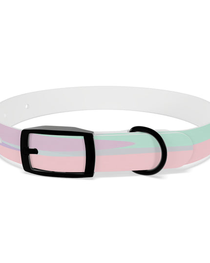 Pastel Peach and Soft Green Patches Small Dog Collar