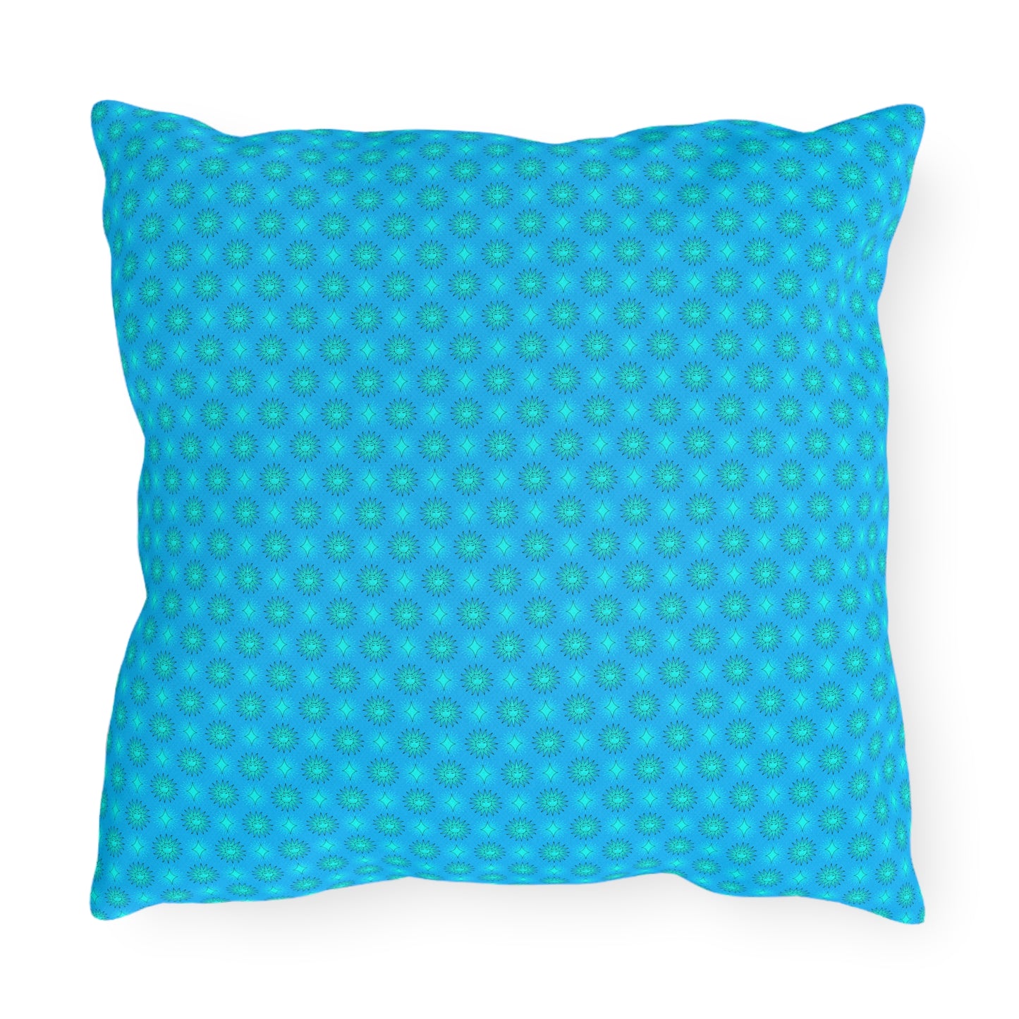 Light Blue Star-crossed Bodies 16" x 16" Outdoor Pillows