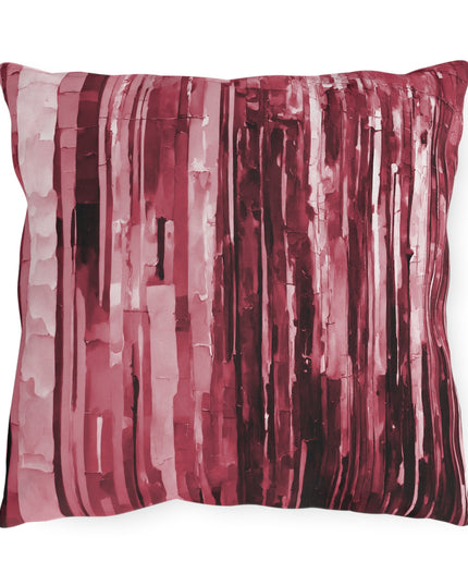Striped Ruby Pastel 16" x 16" Outdoor Pillow