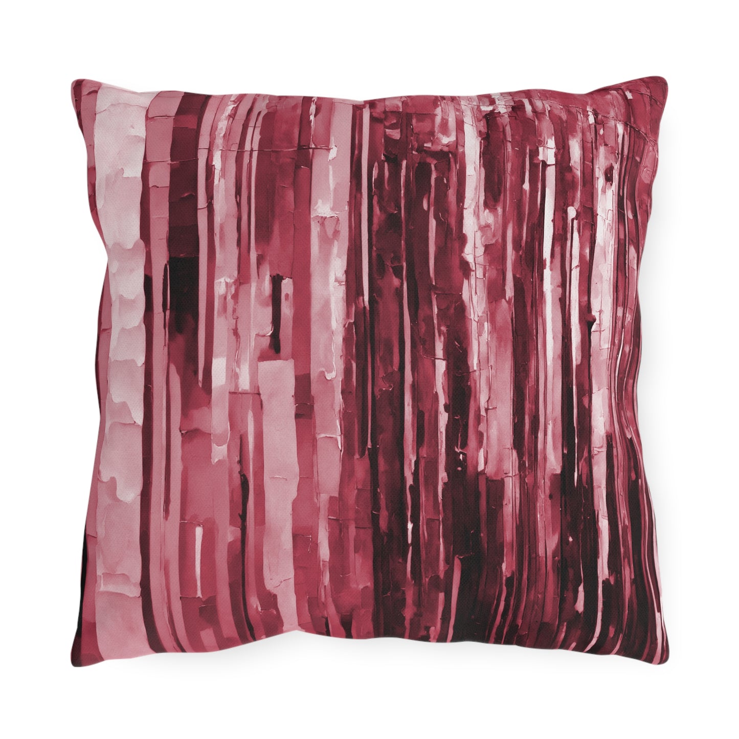 Striped Ruby Pastel 16" x 16" Outdoor Pillow