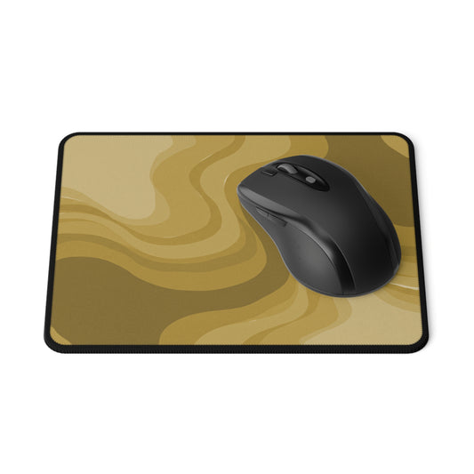 Brown Wavey Non-Slip Gaming Mouse Pad, 9.5" X 8" Rectangle