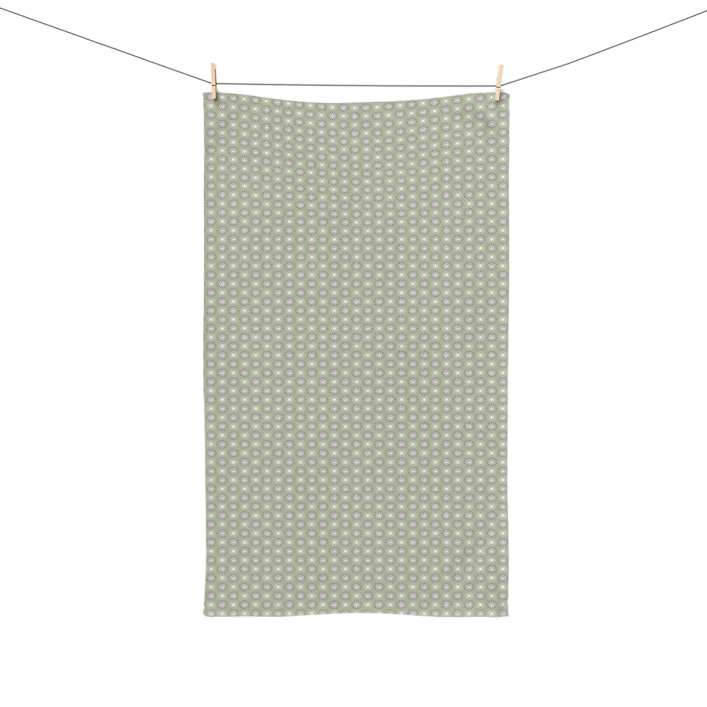Olive Star-crossed Bodies Hand Towel, 16" x 28"