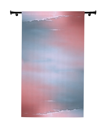 Gray Sea Pink Fog Window Curtain, 50" x  84", blackout