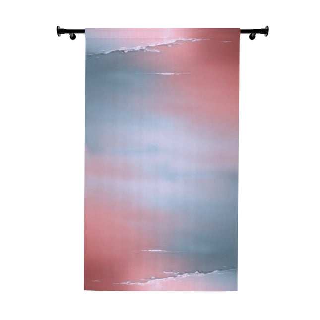 Gray Sea Pink Fog Window Curtain, 50" x  84", blackout