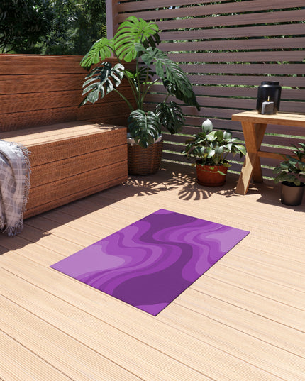 Wavey Purple Wavey 24" x 36" Outdoor Rug