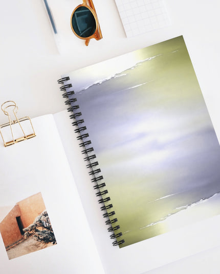 Lavender Sea Golden Fog Spiral Notebook - Ruled Line, 6" x 8", 118 pages