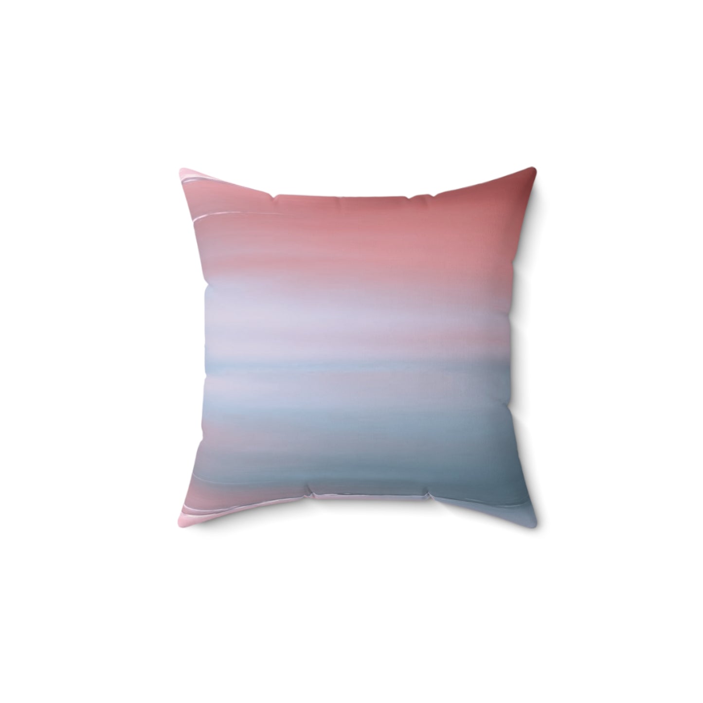 Gray Sea Pink Fog 14" x 14" Faux Suede Square Pillow