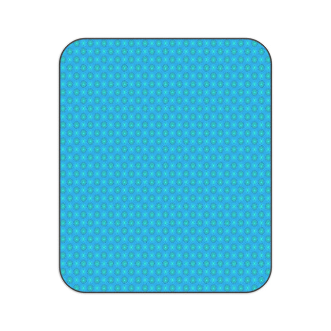 Light Blue Star-crossed Bodies Picnic Blanket, 61" × 51"