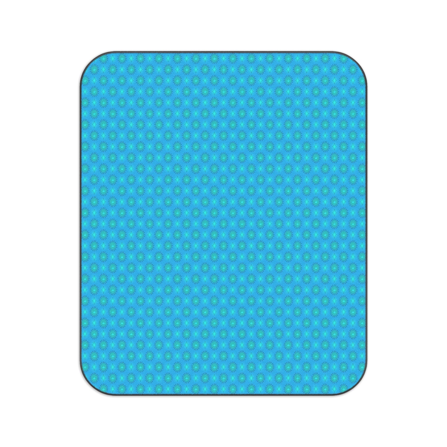 Light Blue Star-crossed Bodies Picnic Blanket, 61" × 51"