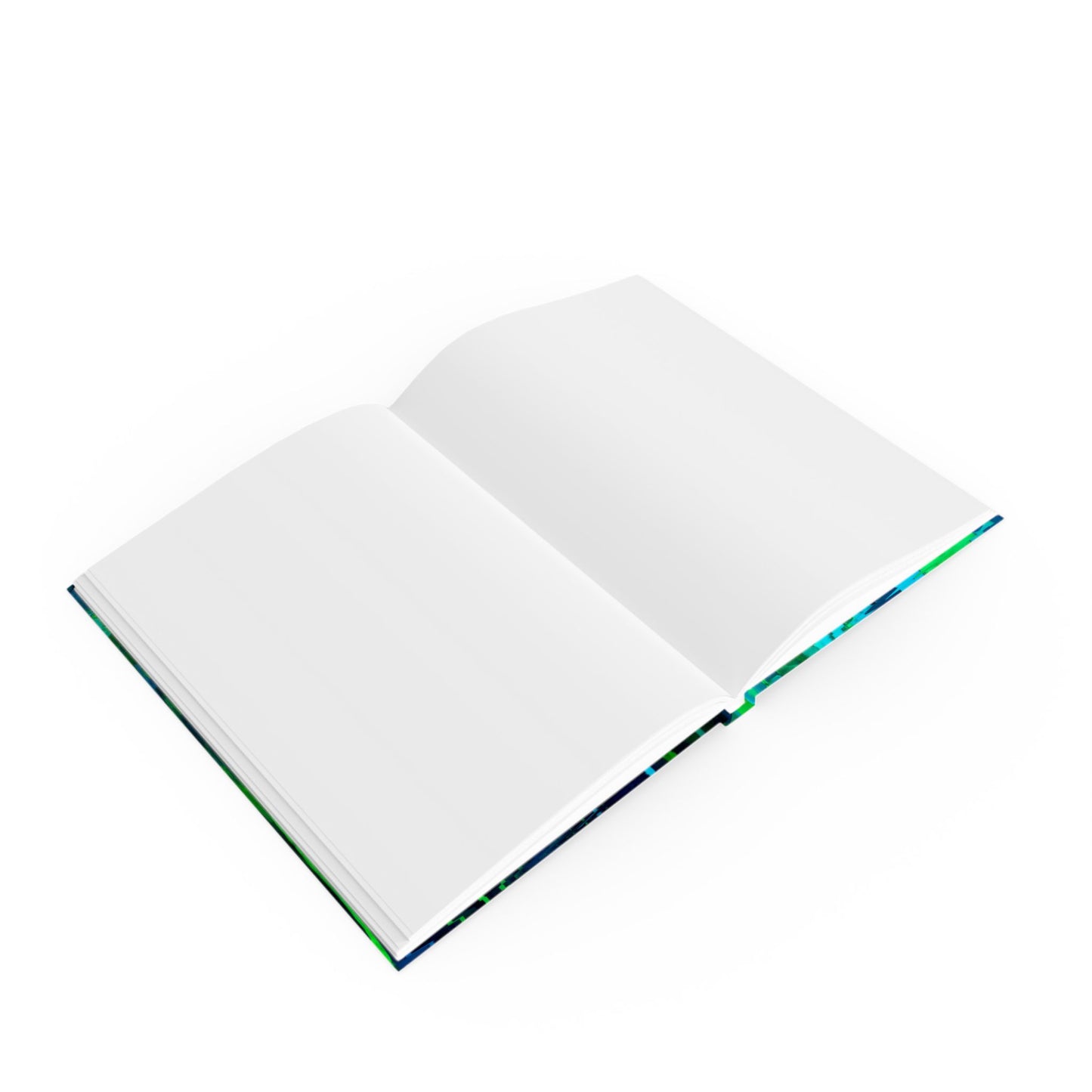 Striped Blue Green 5.2" x 7.4" Hard Backed Journal with 128 blank pages