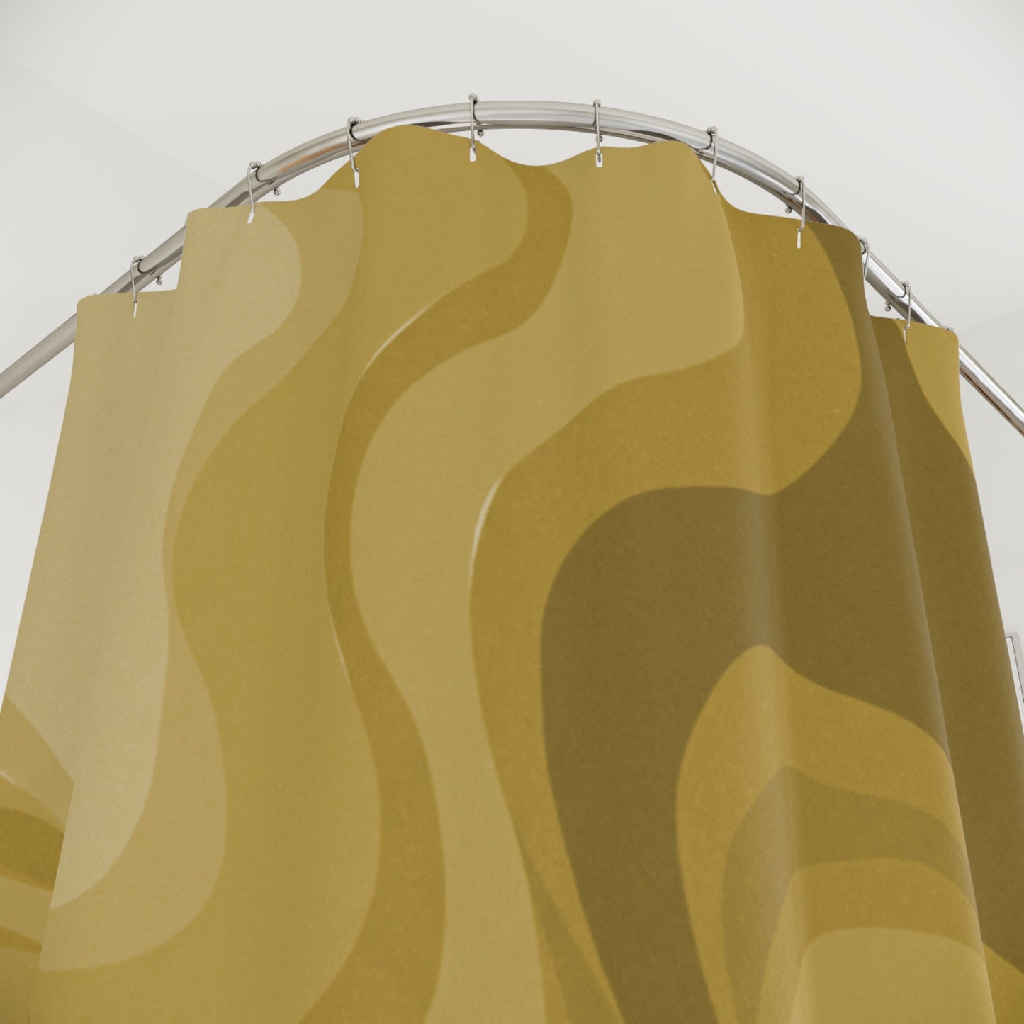 Brown Wavey Shower Curtains, 71" x 74"