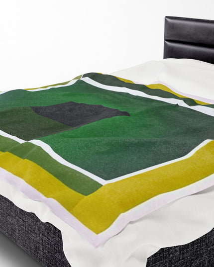 Alpha Shadow Velveteen Plush Blanket, 60" x 80"