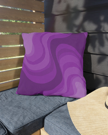 Wavey Purple Wavey 18" x 18" Outdoor Pillow