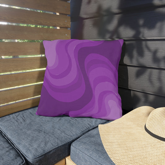 Wavey Purple Wavey 18" x 18" Outdoor Pillow