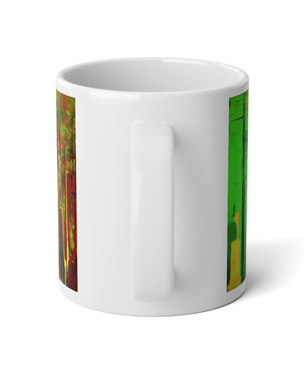 Striped Beta 20 oz White Glossy Jumbo Mug