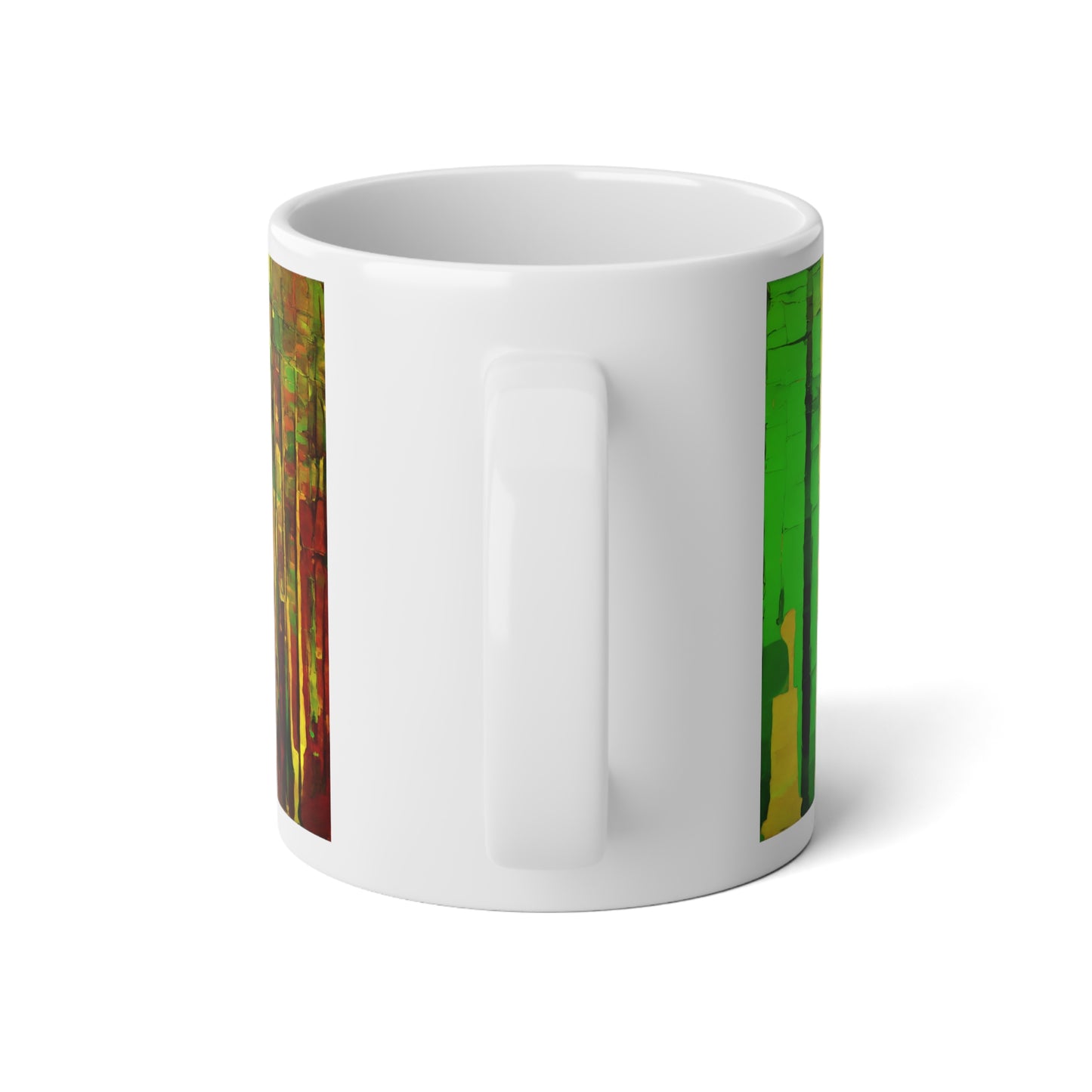Striped Beta 20 oz White Glossy Jumbo Mug