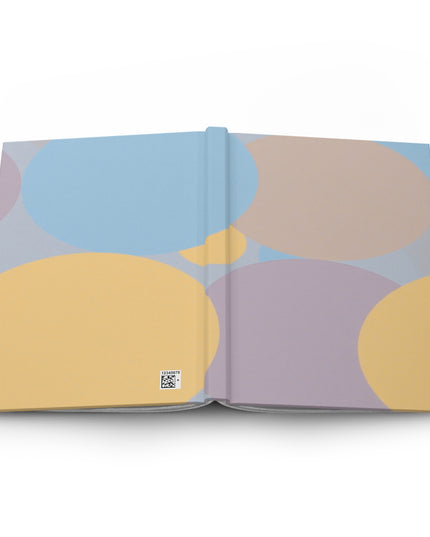 Pastel Baby Blue and Peach Patches 5.75" x 8" Hardcover Journal Matte with 150 lined pages