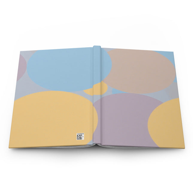 Pastel Baby Blue and Peach Patches 5.75" x 8" Hardcover Journal Matte with 150 lined pages