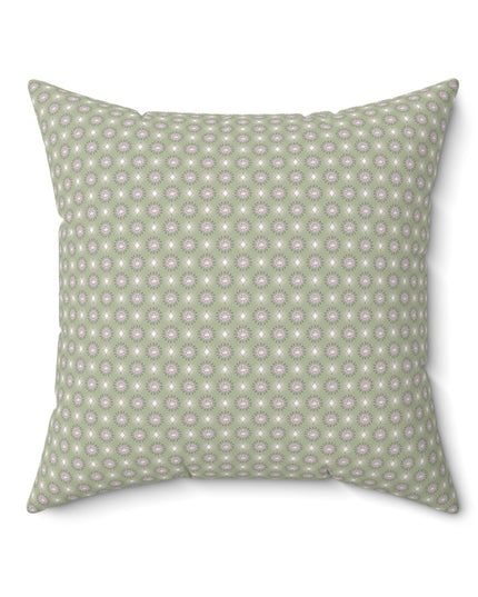 Olive Star-crossed Bodies Faux Suede Square Pillow, 20" x 20"