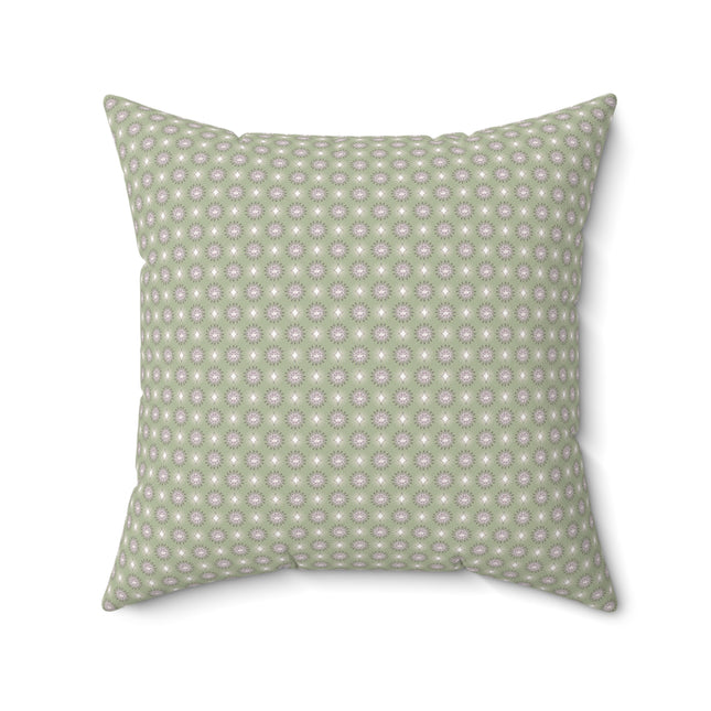 Olive Star-crossed Bodies Faux Suede Square Pillow, 20" x 20"