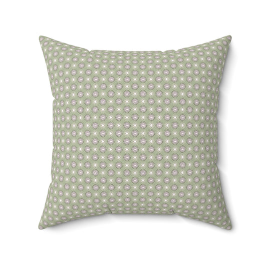 Olive Star-crossed Bodies Faux Suede Square Pillow, 20" x 20"