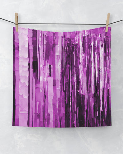 Striped Powder Lavender Towel, 13" x 13"