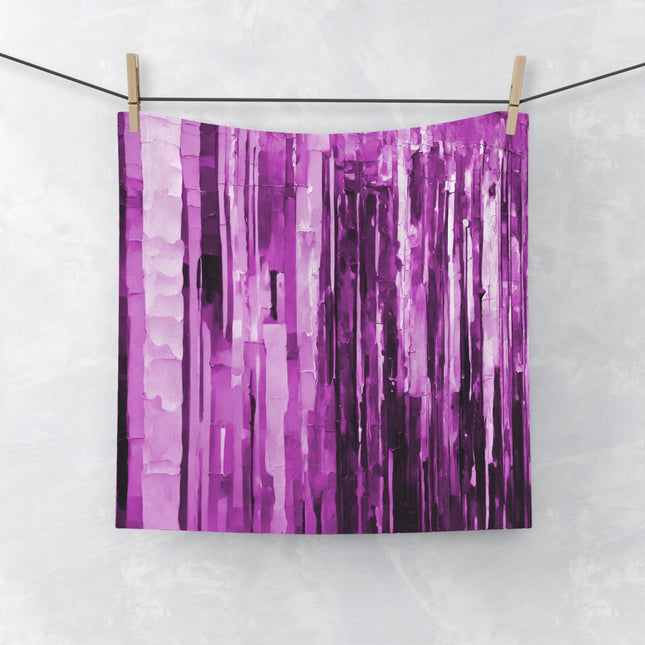 Striped Powder Lavender Towel, 13" x 13"