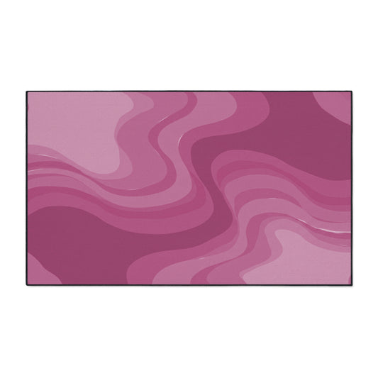 Pinky Mauve Wavey 36" x 60" Heavy Duty Floor Mat