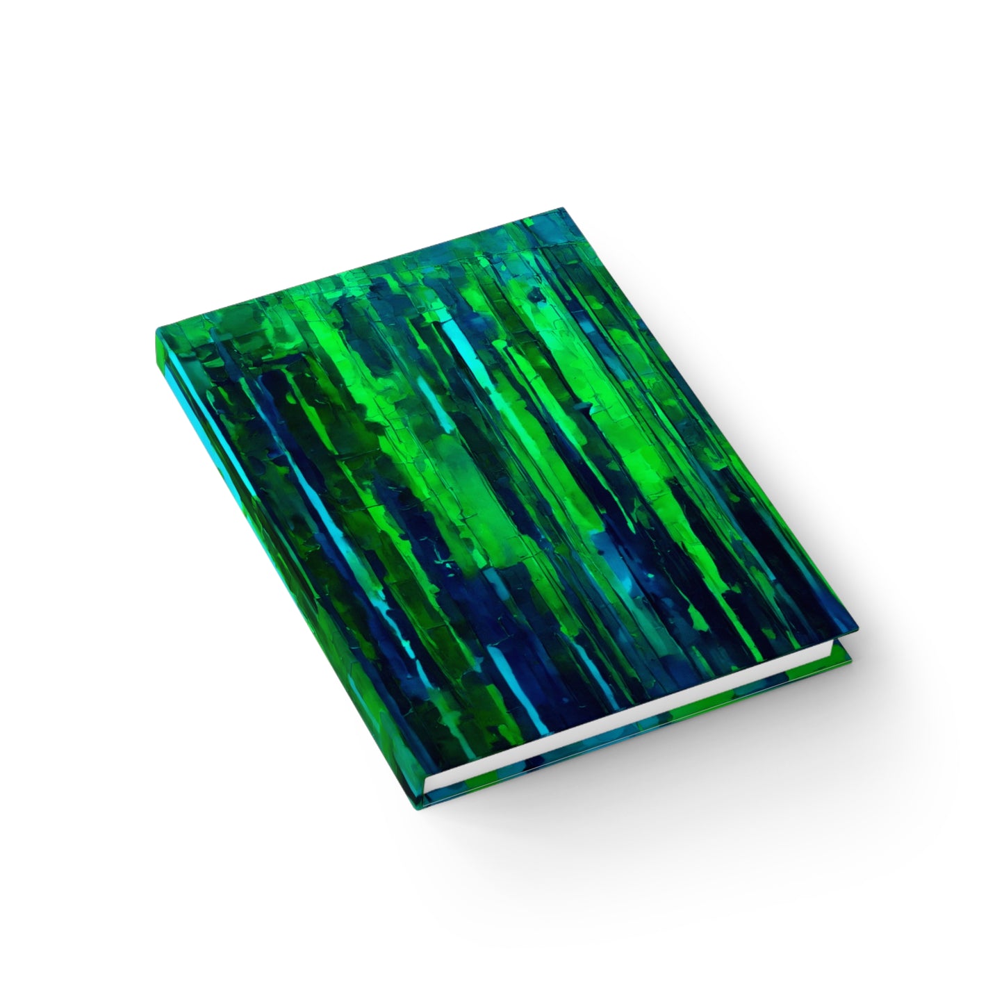 Striped Blue Green 5" x 7" Journal - 128 Blank pages