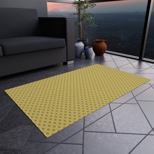 Lemongrass Star-crossed Bodies Outdoor Rug, 36" x 60"