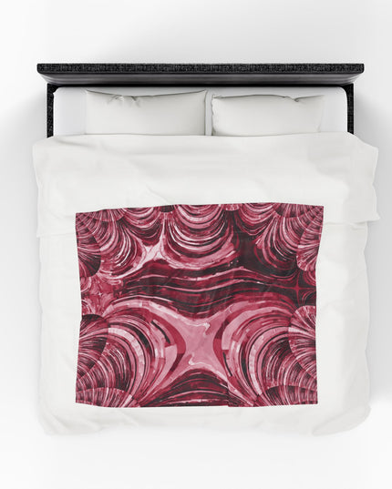 Uzi Spiral Ruby Velveteen Plush Blanket, 50" x 60"