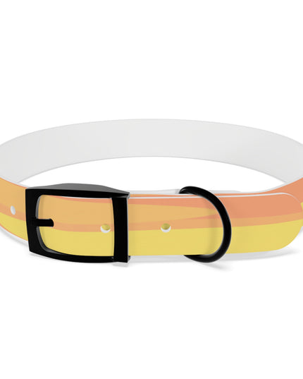 Pastel Bright Oranges Patches Large Dog Collar