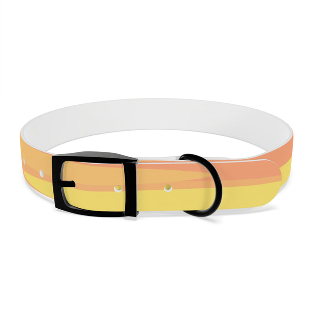 Pastel Bright Oranges Patches Large Dog Collar