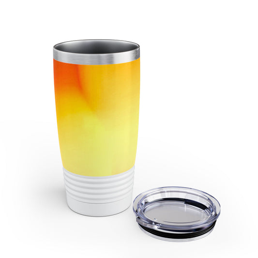 Phoenix Fade Ringneck Tumbler, 20oz in white, steel and black