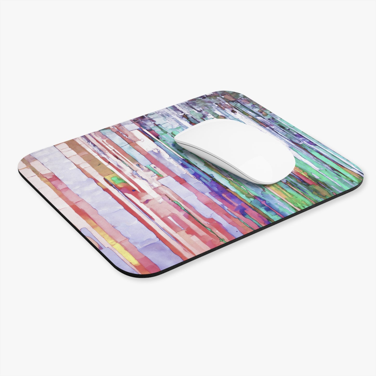 Striped Pastels Mouse Pad, 9" x 8" Rectangle